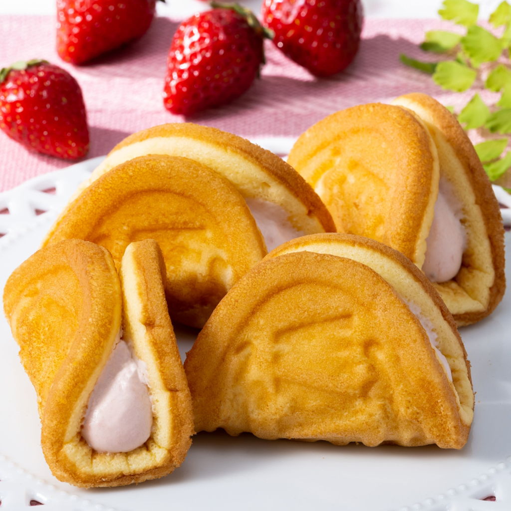 Strawberry Milk Chiffon Milk Cakes