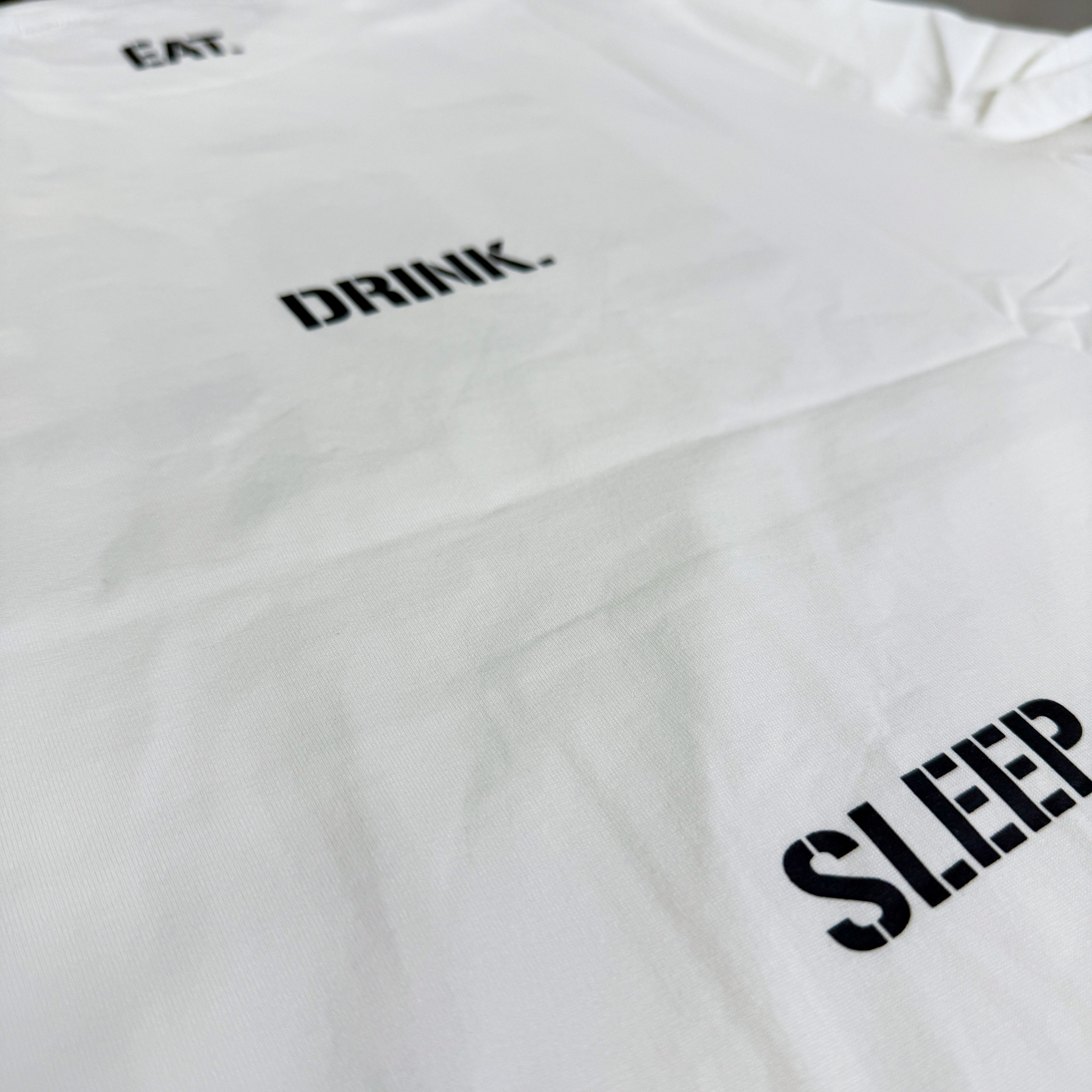 DROWN YOUR TROUBLES POSTER TEE - WHITE