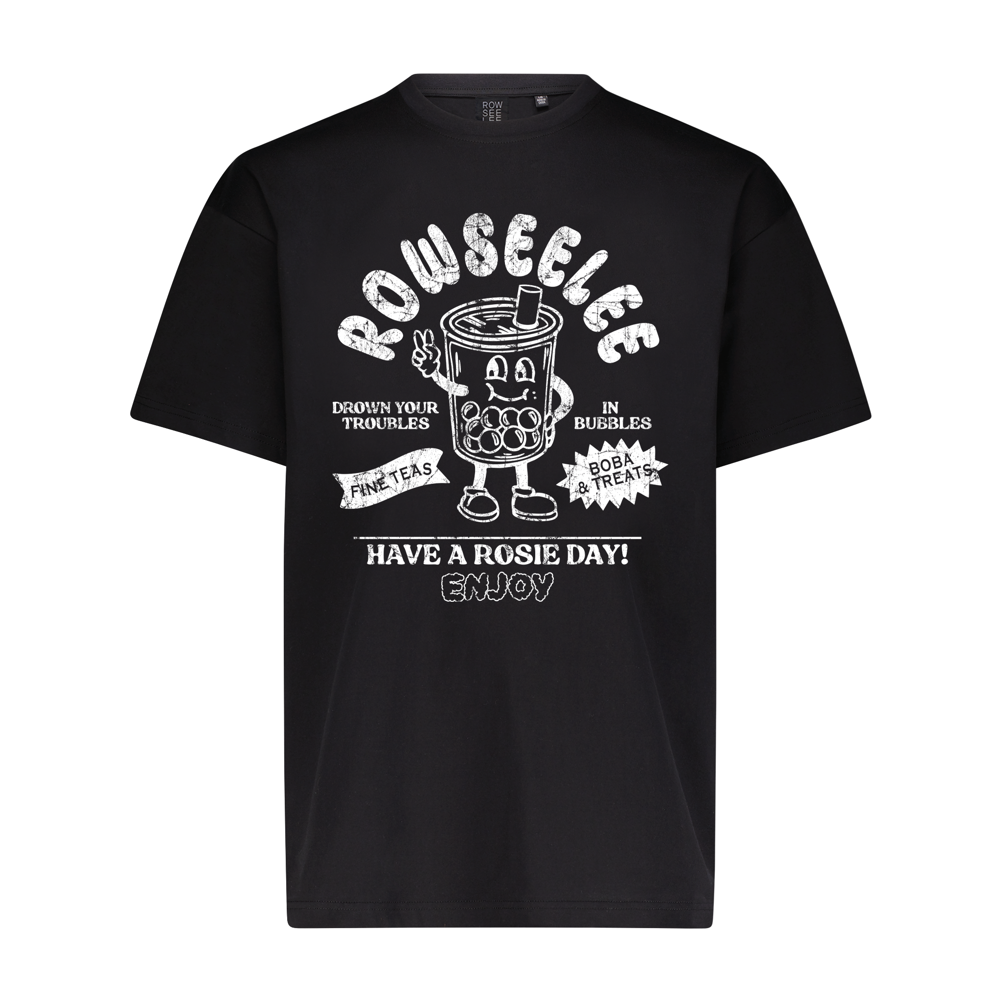 DROWN YOUR TROUBLES POSTER TEE - BLACK